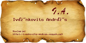 Ivánkovits András névjegykártya